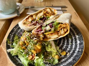 Buffalo wrap   at Roots Cafe Inv in Inverness