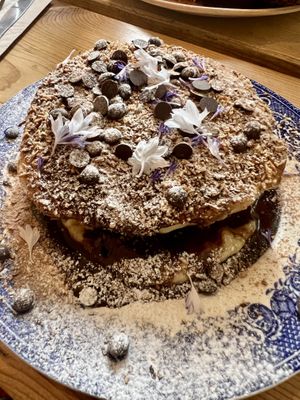 Chocolate chai pancakes   at Roots Cafe Inv in Inverness