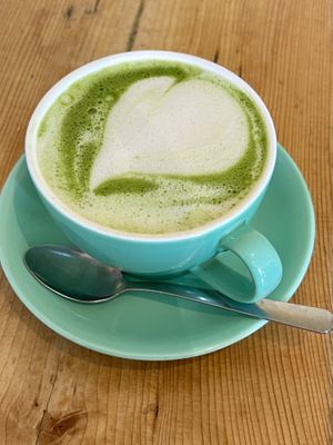 Matcha latte   at Roots Cafe Inv in Inverness