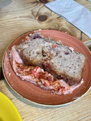 Strawberry and chilli loaf   at Roots Cafe Inv in Inverness