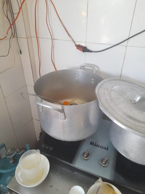 Kitchen area at Hủ Tiếu Chay in Ho Chi Minh City