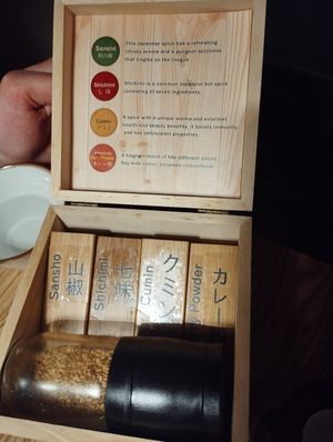 Spices for the ramen at UNO RAMEN - Sanjo in Kyoto