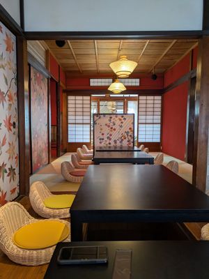 Tables with floor seats at UNO RAMEN - Sanjo in Kyoto