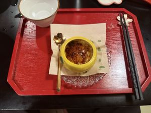 Yuzu crème brûlée   at UNO RAMEN - Sanjo in Kyoto
