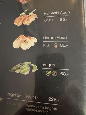 Marked vegad  at Malin Sushi in Voss