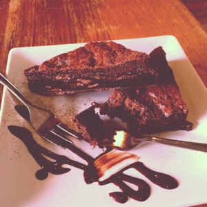 Choc Fudge Brownie at Bliss Organic Garden Cafe in Adelaide