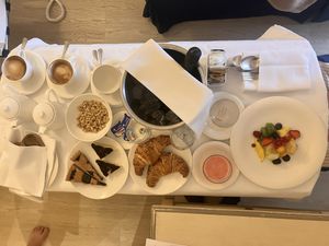 💯 vegan breakky in bed   at Bagni Di Pisa in Pisa