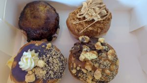 My four choices at Cakeboy Donuts in Glenelg