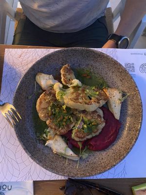 Cauliflower steak with tofu   at Noma - Latchi in Paphos