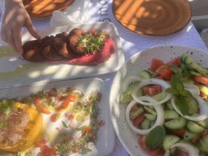 Fava bean hummus and chips   at Noma - Latchi in Paphos