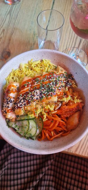 Tofu katsu bowl at Ryžių Jūra in Vilnius