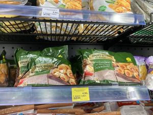 Plant based sausage roll at Market In  in Rhodes