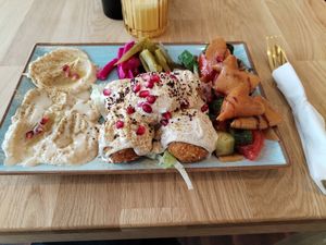 Falafelteller at Safar Falafel in Ingolstadt