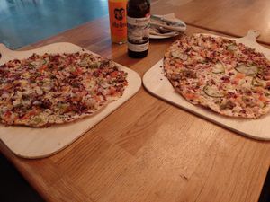 Vegane Flammkuchen at UNTERWEGS - DAV Kletterzentrum Bremen in Bremen