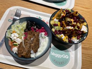 Sunset in Istanbul Bowl and Mexican loaded fries  at VeggyGO   in Neu-ulm