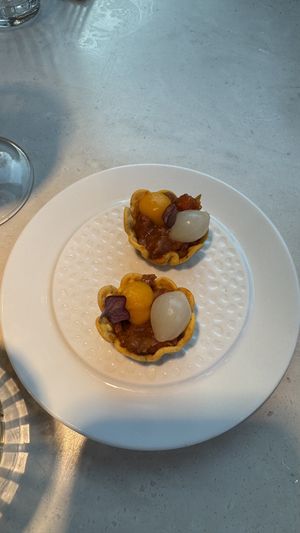 Amuse; jackfruit  at Graansilo in Groningen