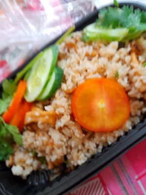 My com chiên mushrooms 50.000 Dong at Khai Tâm in Ho Chi Minh City