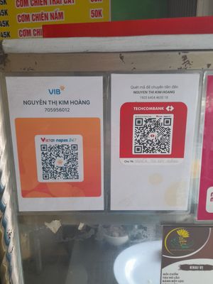 Payment by cash or bank transfer at Khai Tâm in Ho Chi Minh City