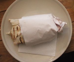 Falafel Wrap with green tea.
Was to hungry to took the photo before I bite. at RAnDOM - Dyadya Fadi in St Petersburg