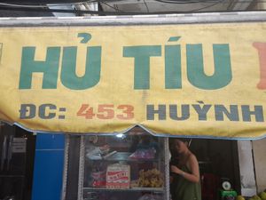 Sign outside at Hu Tiu- Nui in Ho Chi Minh City