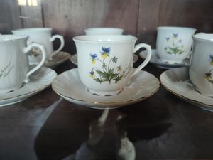 Cute vintage cups 💙🩵 at Sturehofs Slottscafé in Norsborg