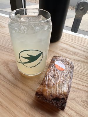 Lemonade and coffee cake   at Wildflyer Coffee  in Minneapolis