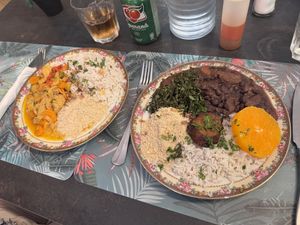 Moqueca (left) and Feijoada (right)  at Vêjé Viver Bem  in Nice