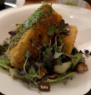 Tofu dish  at 15 Church in Saratoga Springs