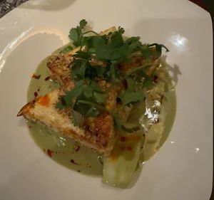 Curry tofu  at 15 Church in Saratoga Springs