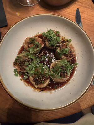 Dumplings  at 15 Church in Saratoga Springs