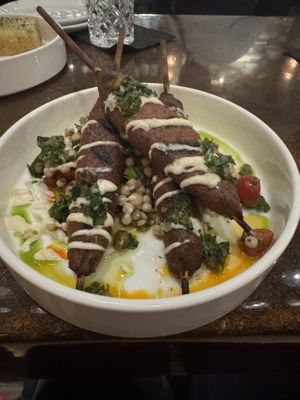 Lamb kebab  at 15 Church in Saratoga Springs