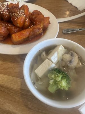 Soup and tofu   at Bangkok Broiler  in Hesperia