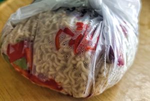 Take away White kolo mee at Fu Sheng Vegetarian - 福升素食  in Kuching