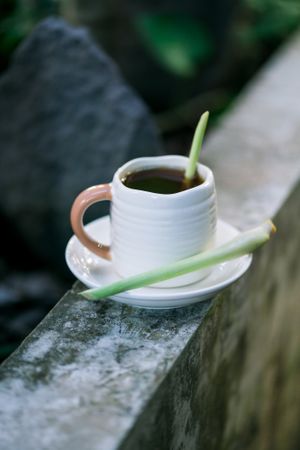 Hot Lemongrass Tea at Unsurasa Plant Based in Denpasar