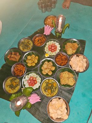 Evening meal and fruitt  at Sumatra Orangutan Explore in Bukit Lawang