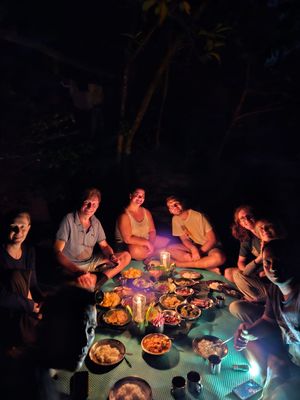 Evening meal   at Sumatra Orangutan Explore in Bukit Lawang