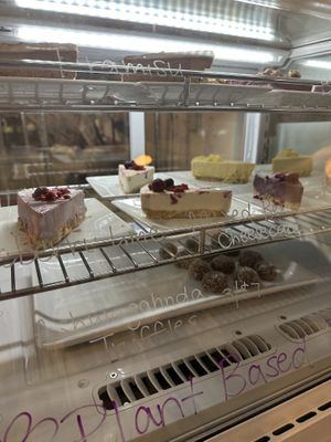 Plant-based dessert case   at Healthy Being Juicery in Jackson