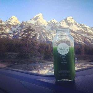 Cold-pressed juice is wonderful mountain fuel! at Healthy Being Juicery in Jackson