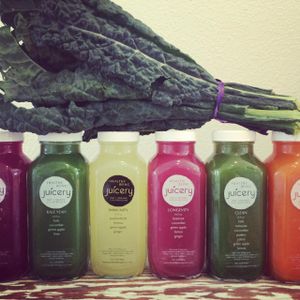 over 20 varieties of cold-pressed juice and raw sprouted almond milk  at Healthy Being Juicery in Jackson