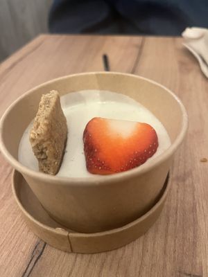 postre casero de lima  at Oh My Vegan in Madrid