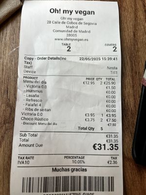   at Oh My Vegan in Madrid