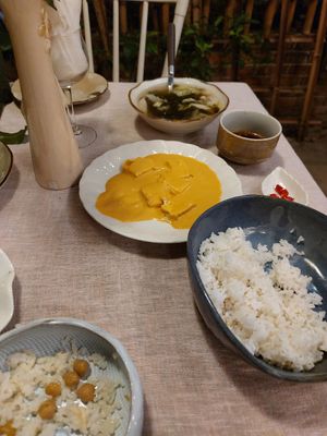 Tofu and soup at Komorebivegan in Da Nang