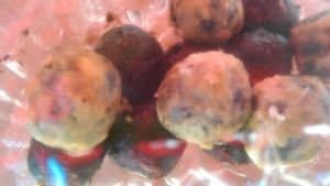 Vegan chocolate and other balls at Across the Universe Vegan Bakery and Cafe in Tijuana