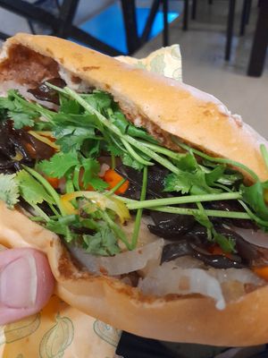 Best vegan bánh mi in Q7 at HỒNG ÂN in Ho Chi Minh City