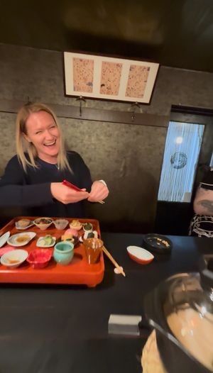 Chopstick challenge!
Wanna join? at Japanese Fermented Degustation Bar ODORU in Osaka