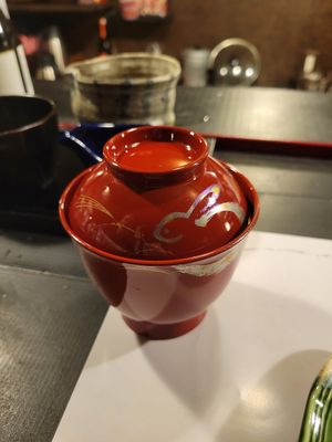Miso soup at Japanese Fermented Degustation Bar ODORU 躍 in Osaka