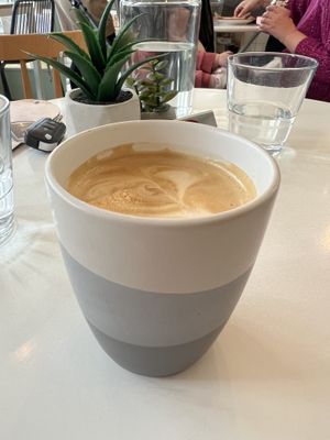 Cappuccino with oat milk.   at Holy Mug in Kalamata