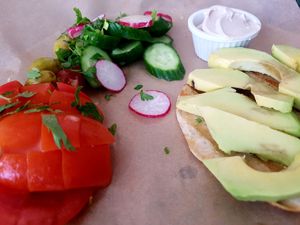 Vegan breakfast at Albi in Tel Aviv