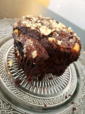 Vegan chocolate muffin at Albi in Tel Aviv