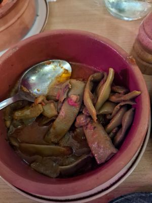 Green beans in tomato sauce at Taverna Delphi in Landshut